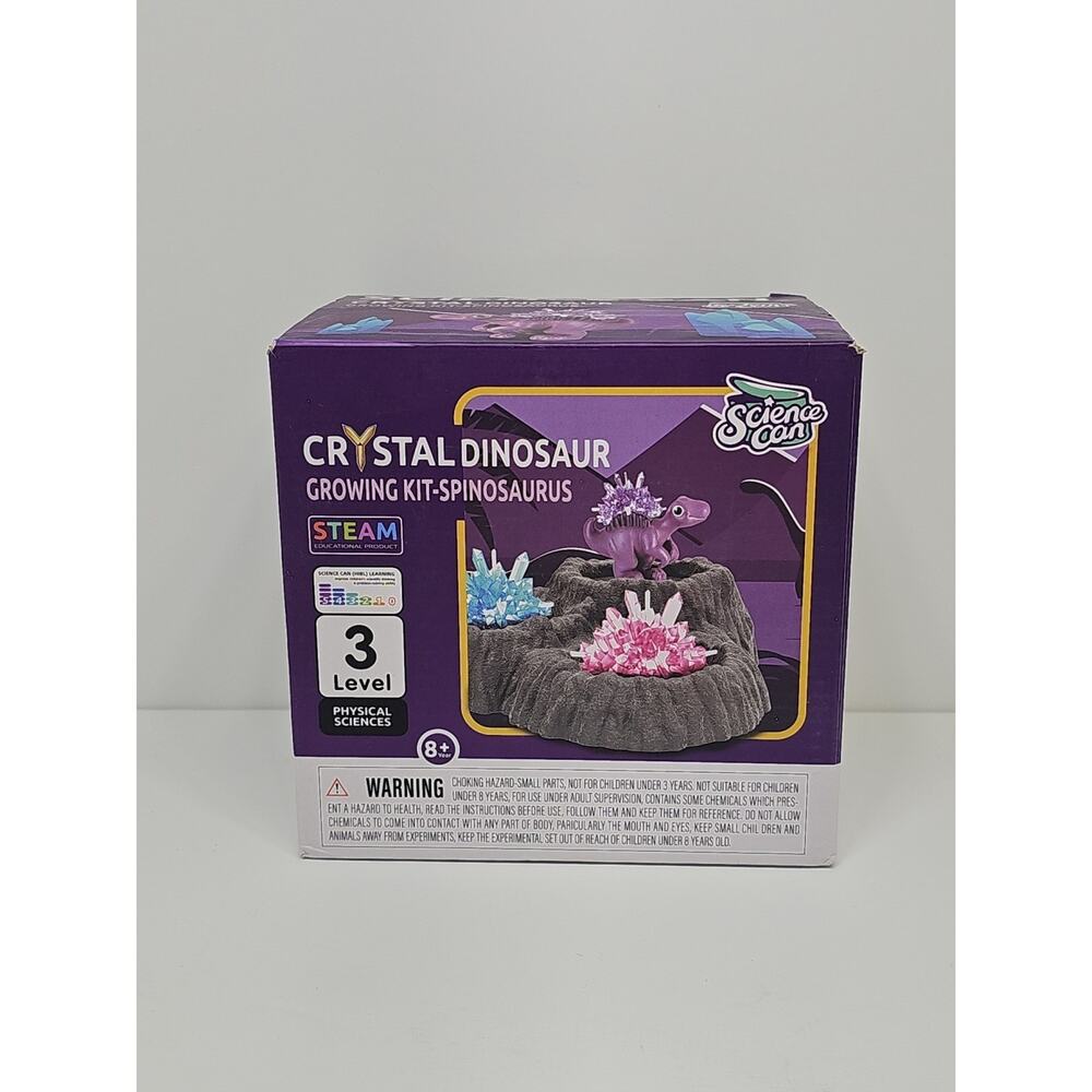 Science Can Crystal Dinosaur Growing Kit Stegosaur Great STEM Activities 8+ NEW